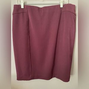 Cleo burgundy skirt.